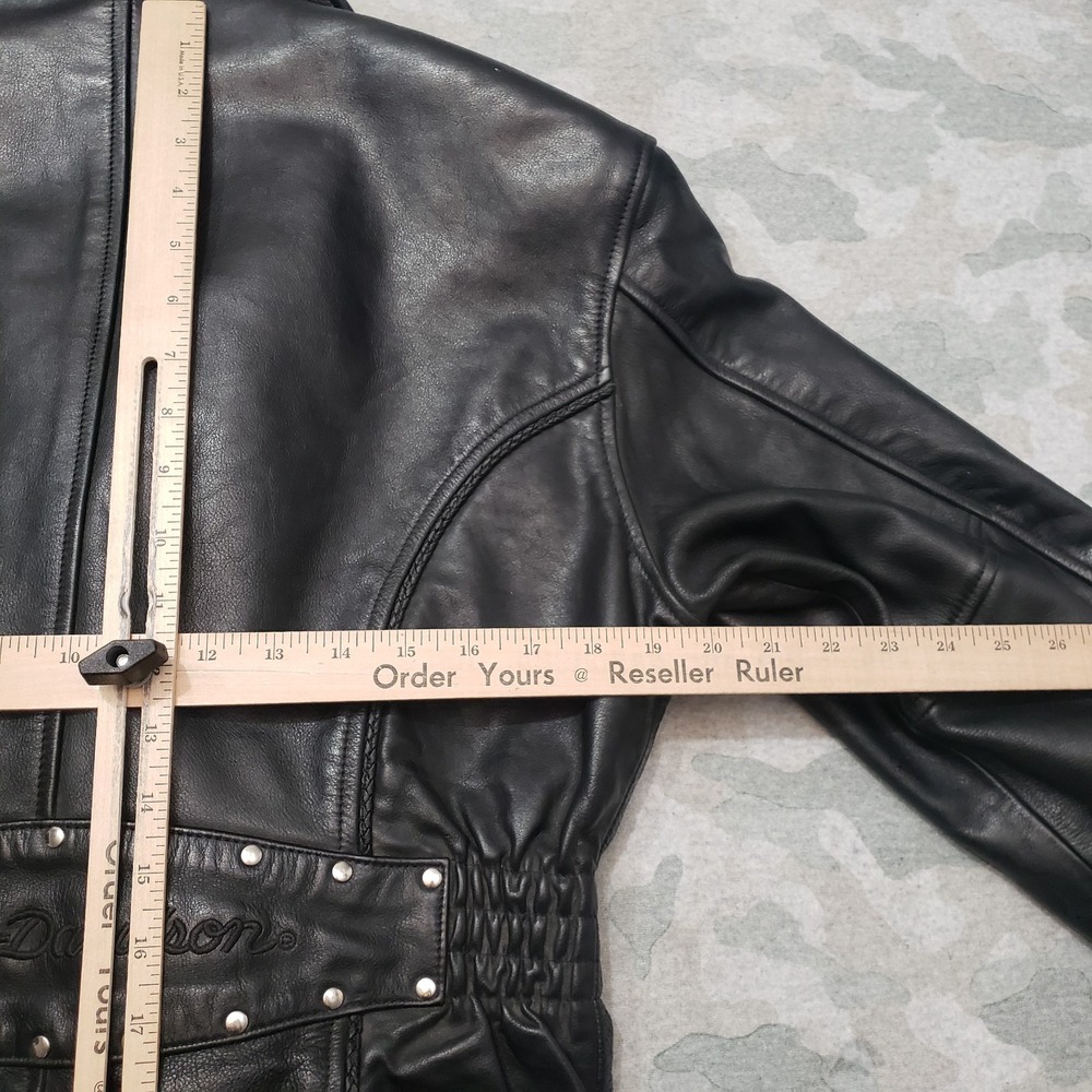 Harley-Davidson Black Leather Biker Jacket - Picture 14 of 15